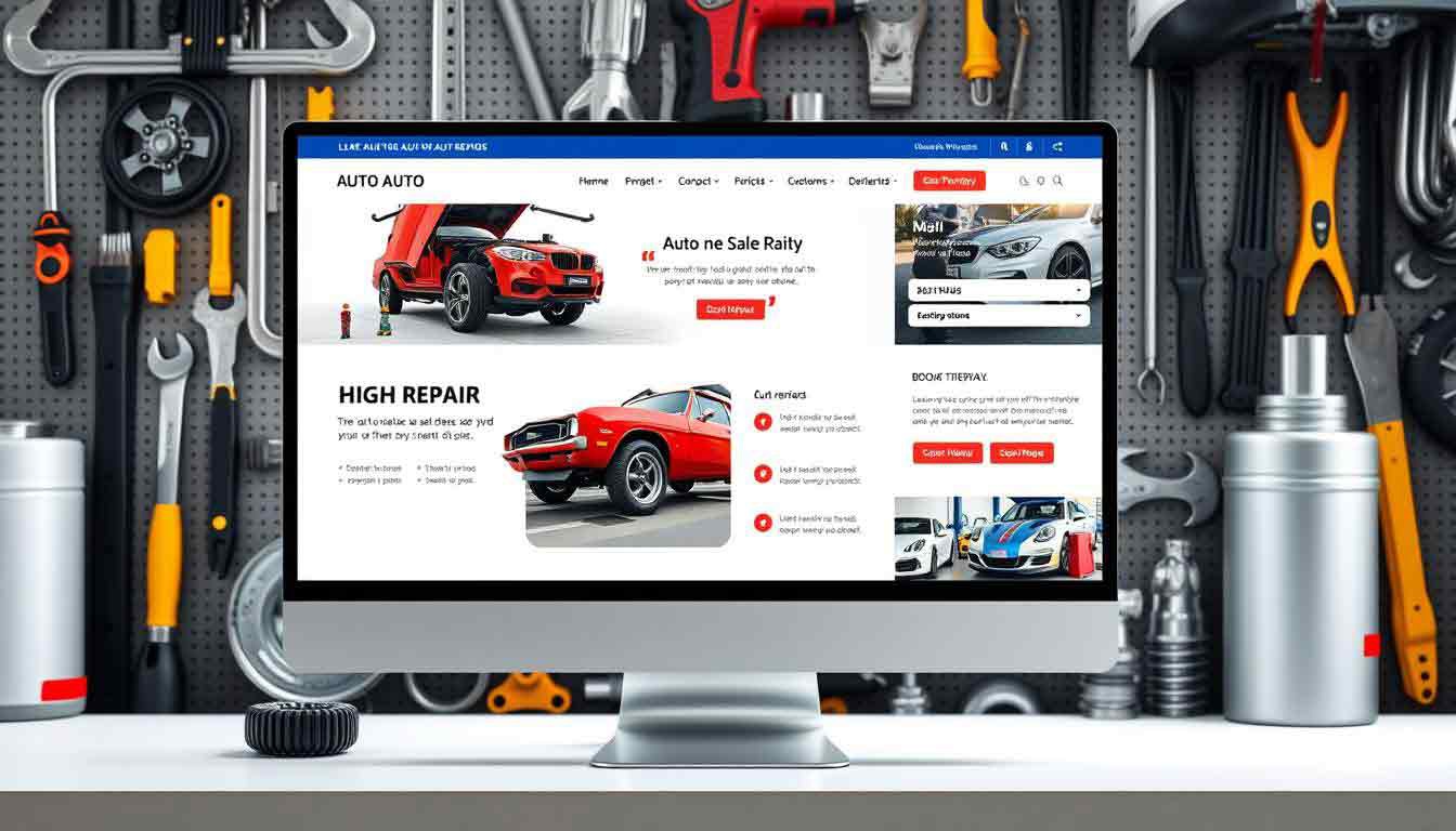 auto shop web design