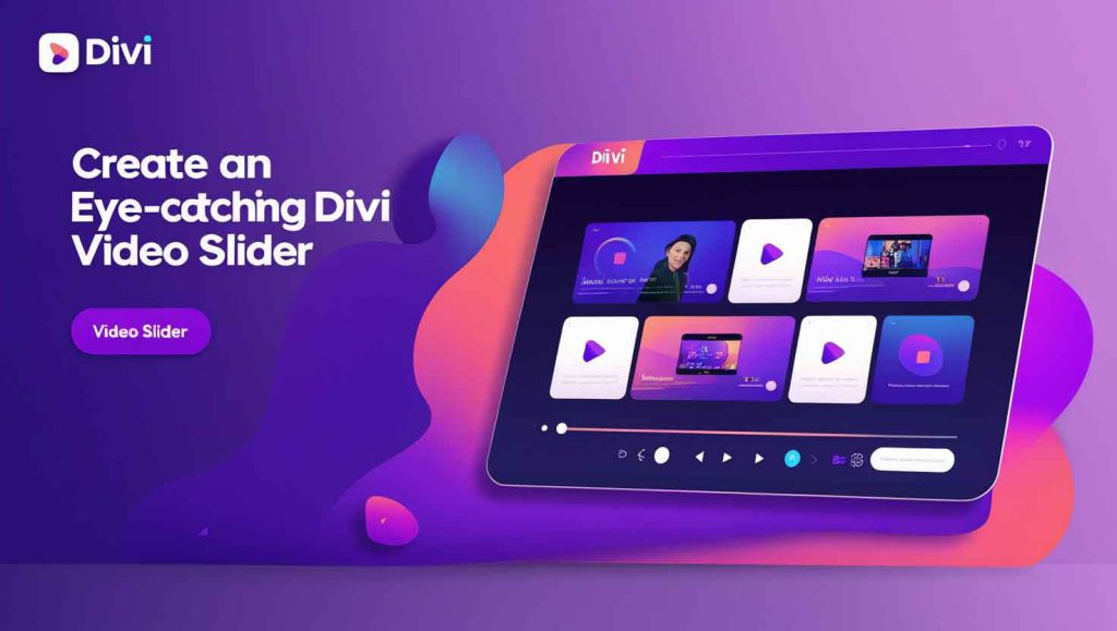 Divi video slider