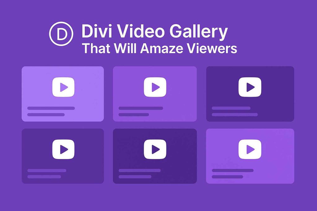 divi builder video gallery